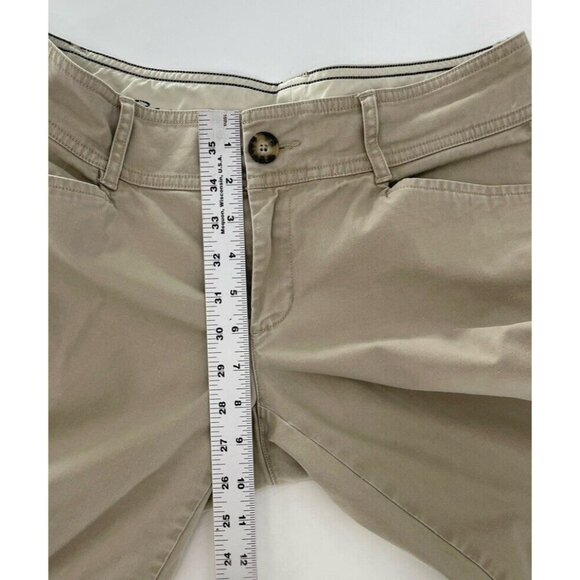 Eddie Bauer Crop Chino Beige Blakely Fit Low Rise Straight Pants See Measuremen - Picture 9 of 10